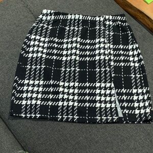 SHEIN Black and White Checkered Mini Skirt